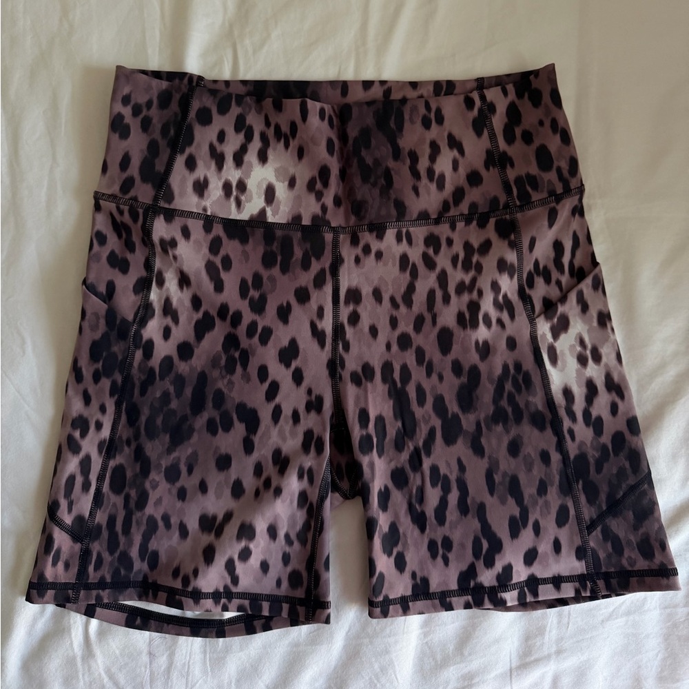 Fabletics Leopard Print Bike Shorts